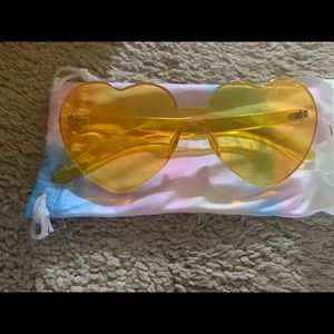Taylor Swift Yellow Heart Sunglasses